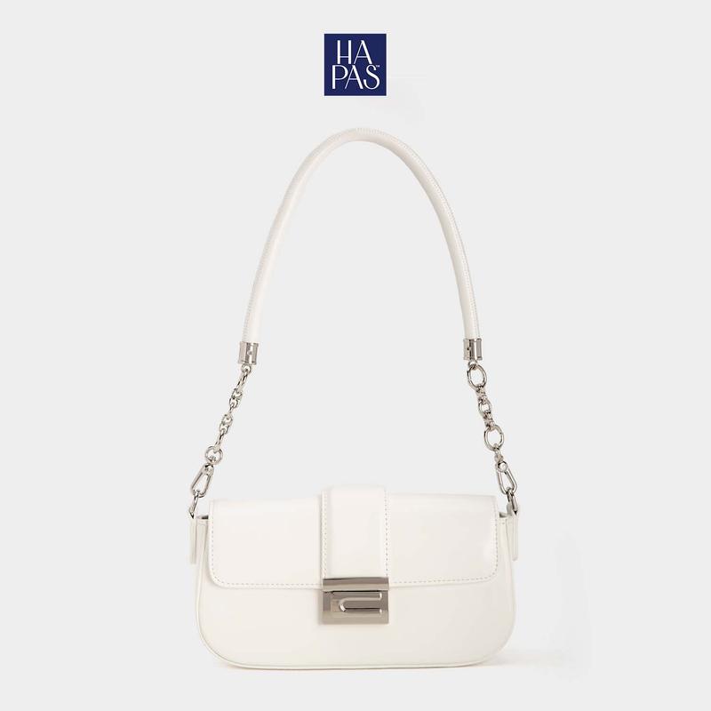 Túi Xách Nữ HAPAS Chính Hãng Đeo Vai Đai Ngang C Chic Cao Cấp Đơn Giản Size 21 - TDV23056 Bag Lady Chain