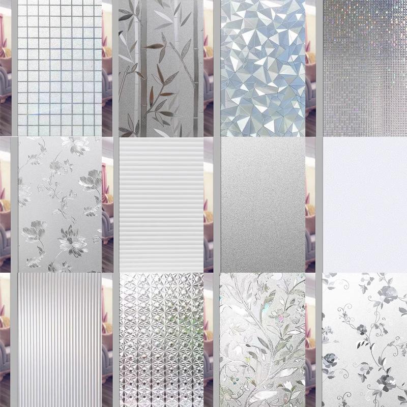 Product Introduction of 1PC/Window film; bathroom privacy static cling, anti-peeping home and office, static glass cling - no adhesive matte covering windows and shower doors, frosted - living room anti-UV window film 7