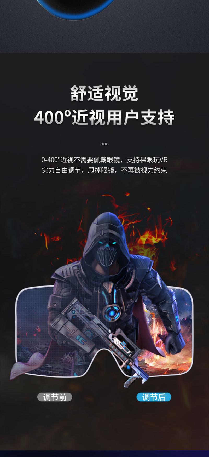 Product Introduction of New VR Glasses Head-Mounted All-in-One Virtual Reality 3D Movie 3D Glasses VR Device Experience Wearable Smartphone 6