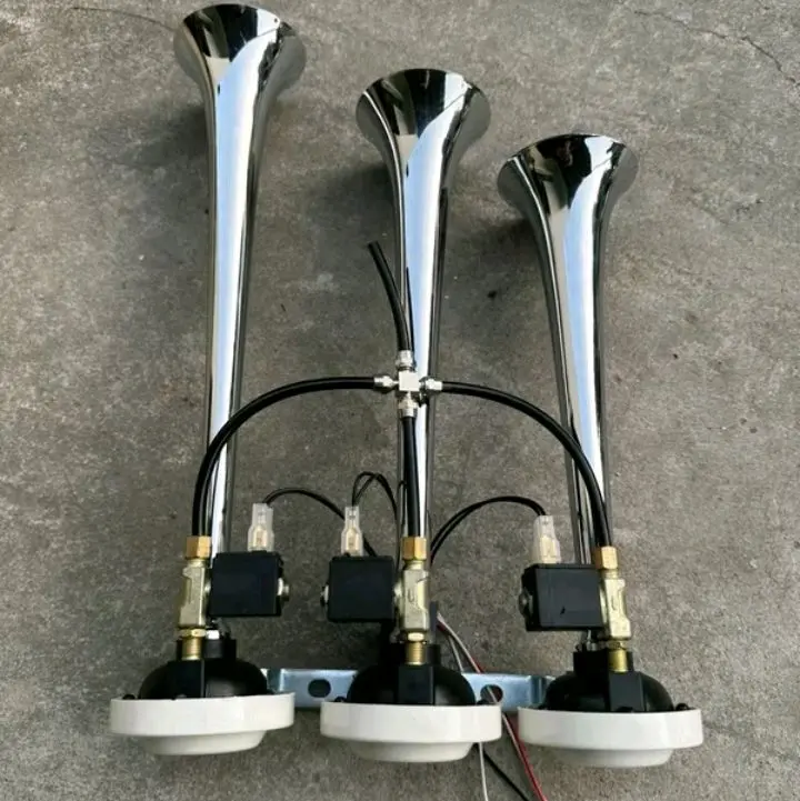 kèn 3 loa inox điện 12v-24v 1