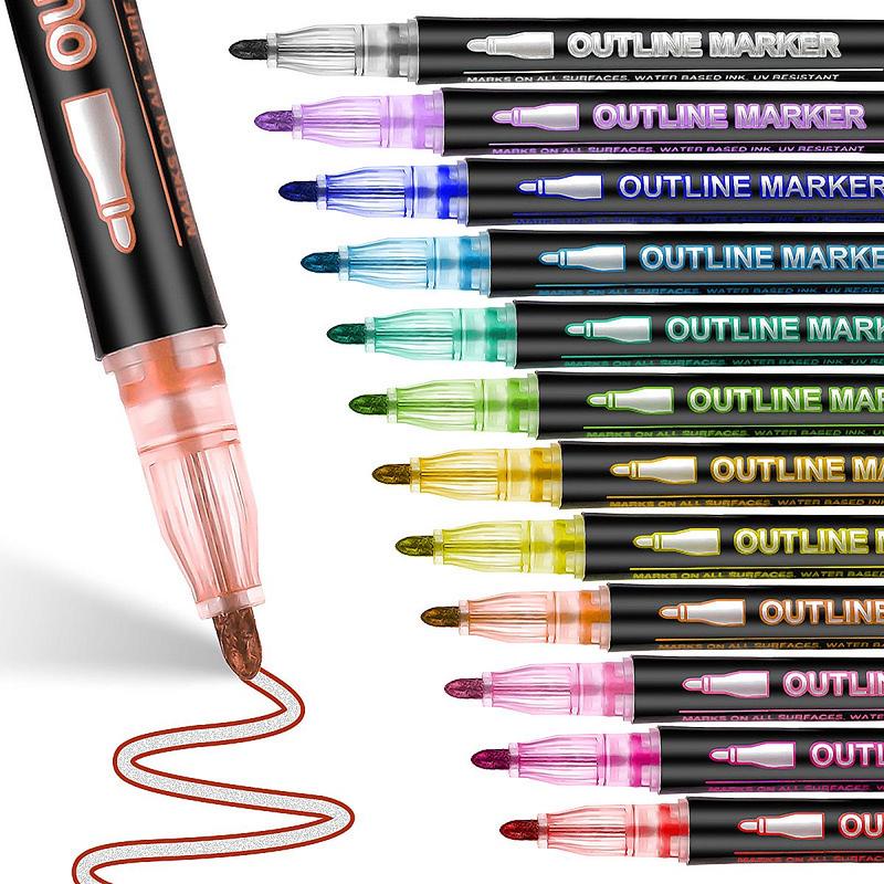 36-color Coloring Multifunction Graffiti Pen, 36pcs Colorful Highlighter Marker Pen, Writing Doodle Stationery for School, Office, Home Use, Valentine's Day Gift, Art Supplies, Easter Gifts for Kids 5