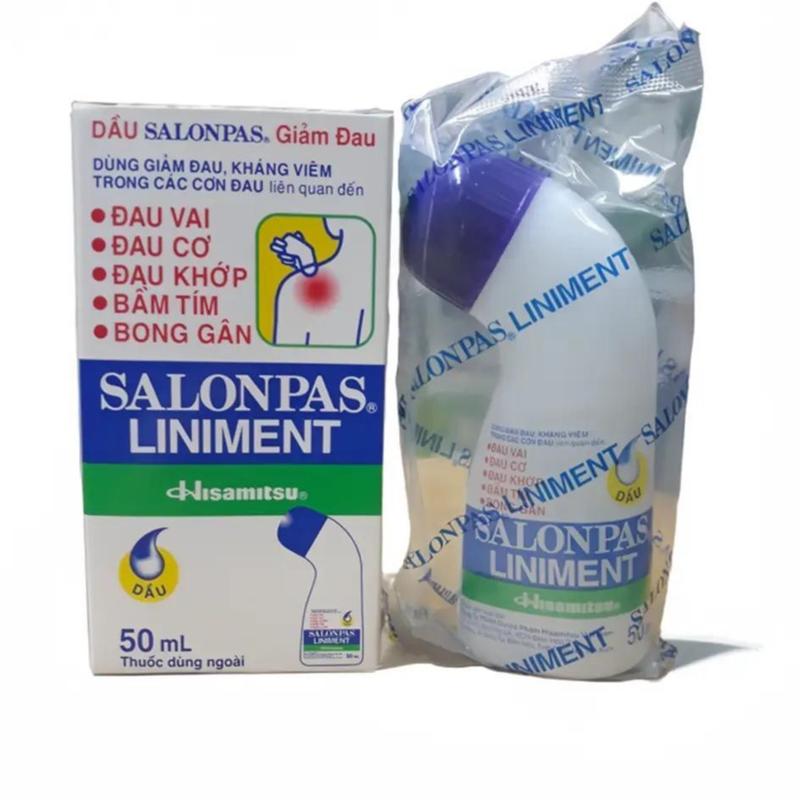 Chai lăn Salonpas Liniment Hisamitsu giảm đau, kháng viêm (50ml)