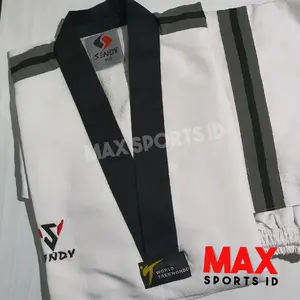 Dobok Sendy Fighter Diamond One Pride Taekwondo Senior Kerah Hitam