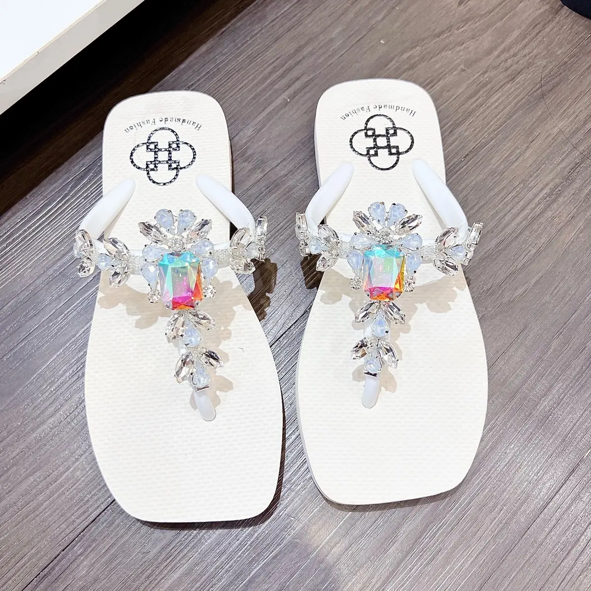 [CATHYCLOSET] DÉP ĐÁ TRẮNG VƯƠNG MIỆN ĐẾ BỆT  DéP Nữ Shoes GiàY