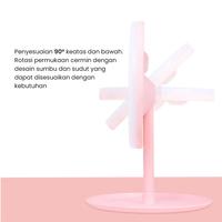 Gambar DoraHomi Cermin Rias LED Mirror Bulat Tombol Touch Screen Kaca Makeup - Pink Non LED dari Telixmart Indonesia Kota Administrasi Jakarta Timur 5 Tokopedia