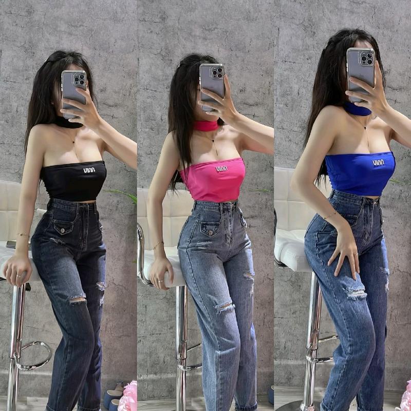 Áo chốt cơ chữ miu có khoá kéo sau . phom crt có mút đệm 4