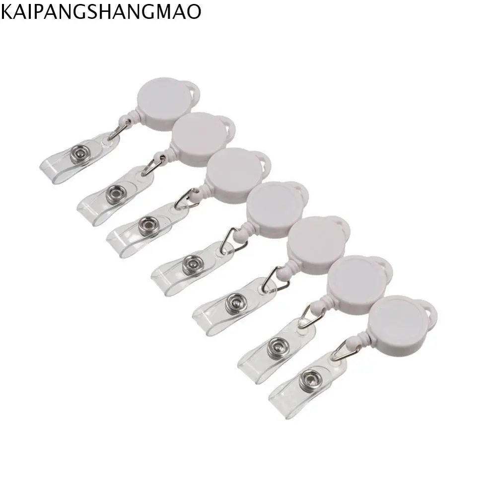 KAIPANGSHANGMAO Work Card Anti-Lost Retractable Badge Reel Name Tag ID Lanyard ID Badge Holder Keychain Keyring Clips Easy To Pull Buckle Office Accessories