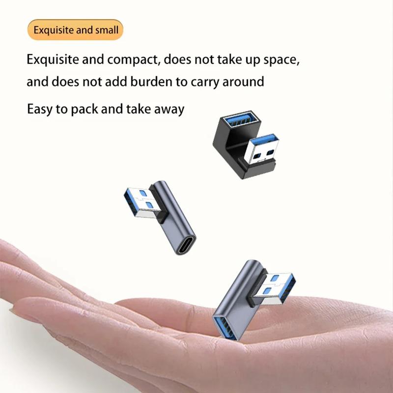 Product Introduction of 180 Degree Elbow USB C Adapter Type C USB C OTG to USB Converter U Shape USB-C 3.0 Connector for Computer Phone Tablet Adapter 12