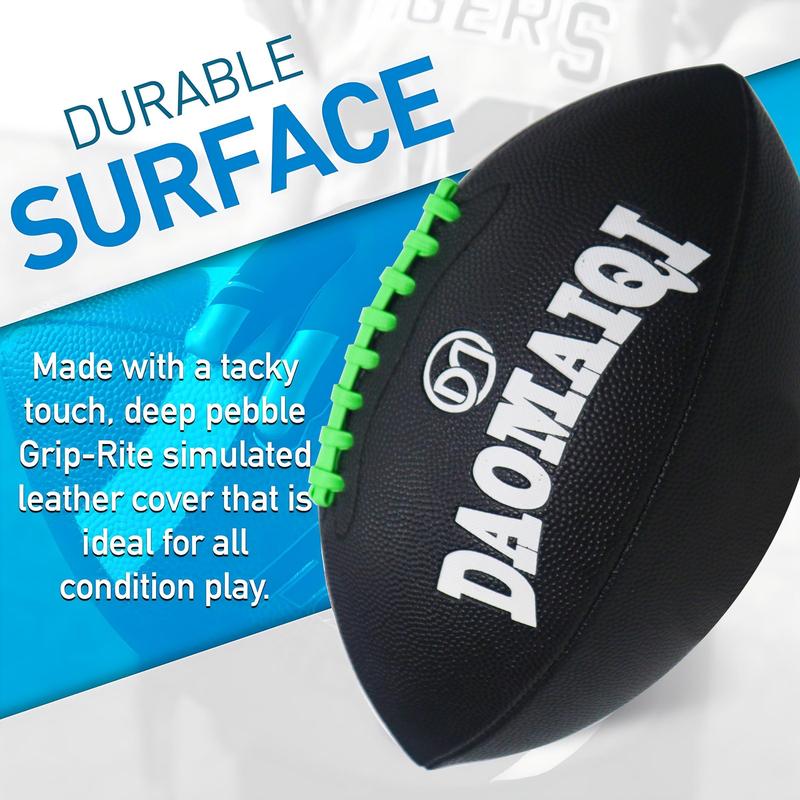 American Football, 1 Count Standard Professional Match Rugby Ball, Hygroscopic PU Leather Classical Football, Ball Sports Equipment for Adults 2