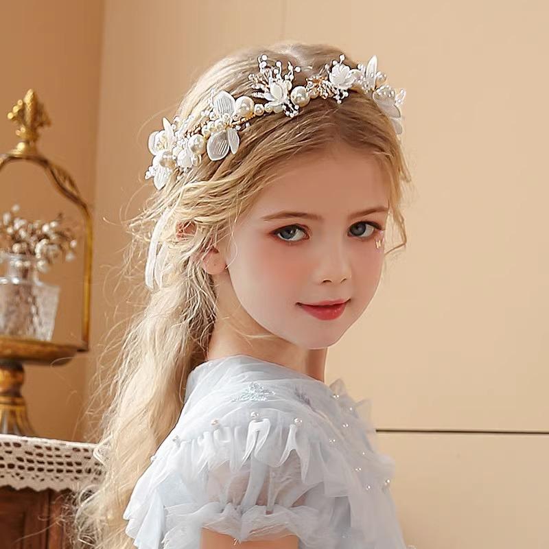 BANDO ANAK PEREMPUAN BANDANA BUNGA MAHKOTA AKSESORIS RAMBUT PRINCESS 0