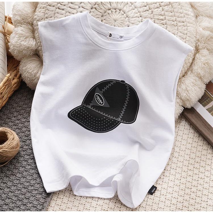 Áo ba lỗ bé trai chất cotton size đại đến 65kg - Áo LAKUER 2