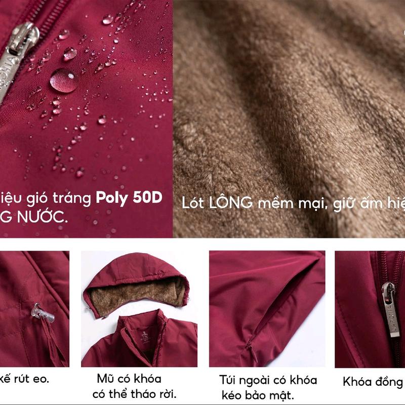 4PKN01 Áo PARKA lông cừu cao cấp CARDINA mã 4PKN01 4