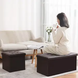 Sofa box penyimanan Storage Bangku Sofa Paling Praktis Multifungsi Sofa container Bantalan beban yang kuatSofa box minimalis Penyimpanan Rumah-Storage boxBangku Penyimpanan  Dapat DilipatBox container Busa Furniture Sintetis Kulit