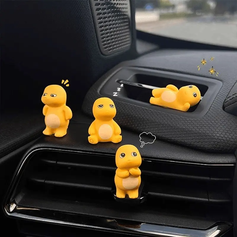 6pcs Mini Figure Nailong Dino Kuning/Dekorasi kartun/hiasan kamar tidur/hiasan mobil lucu nailong/Dekorasi Mobil Populer Lucu Dasbor Mobil Mainan 8