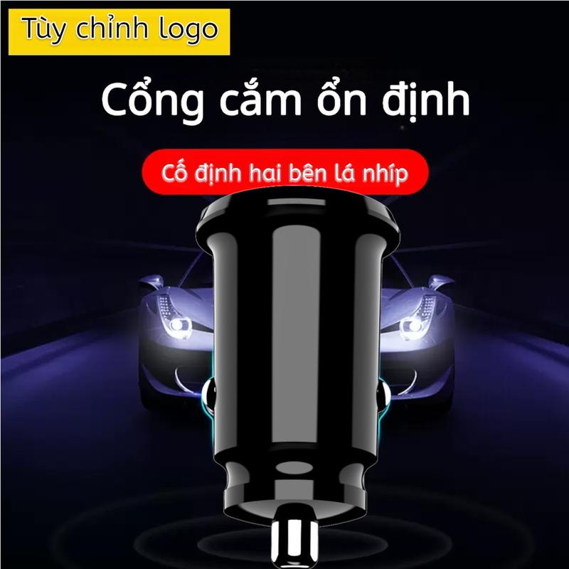 Bộ Sạc Xe Hơi Mini 2 Cổng USB, Sạc Nhanh Đa Dụng, Kèm Đầu Chuyển Đổi Cắm Nguồn, Thiết Kế Nhỏ Gọn 1