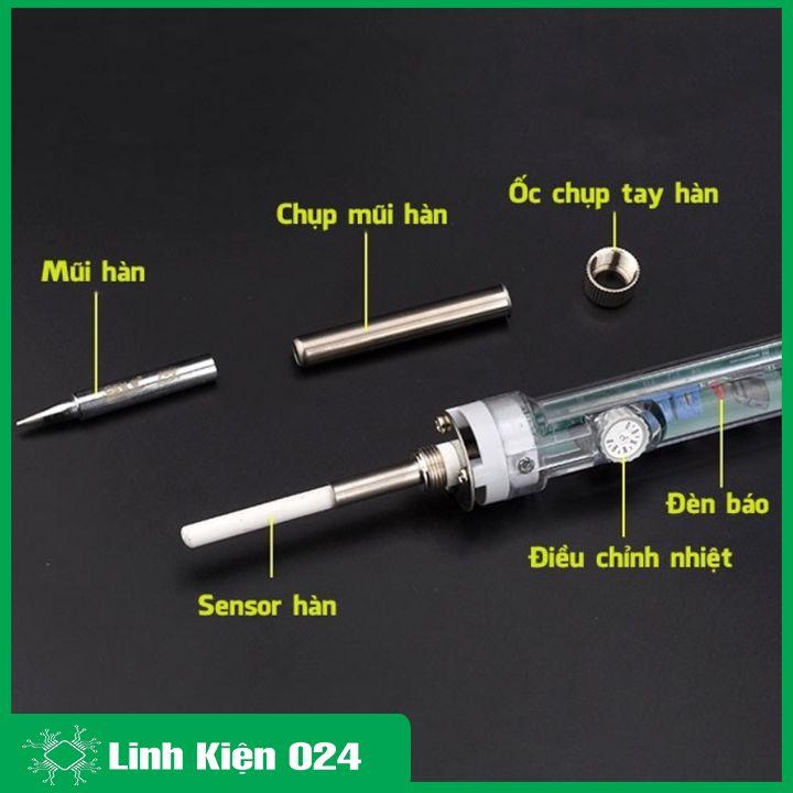 Combo tay hàn No. 907 điều chỉnh nhiệt độ 220V 60W và 5 món phụ kiện ( Mũi Hàn Dao, Kệ Hàn, Bọt Biển, Thiếc OK, Nhựa Thông) 7