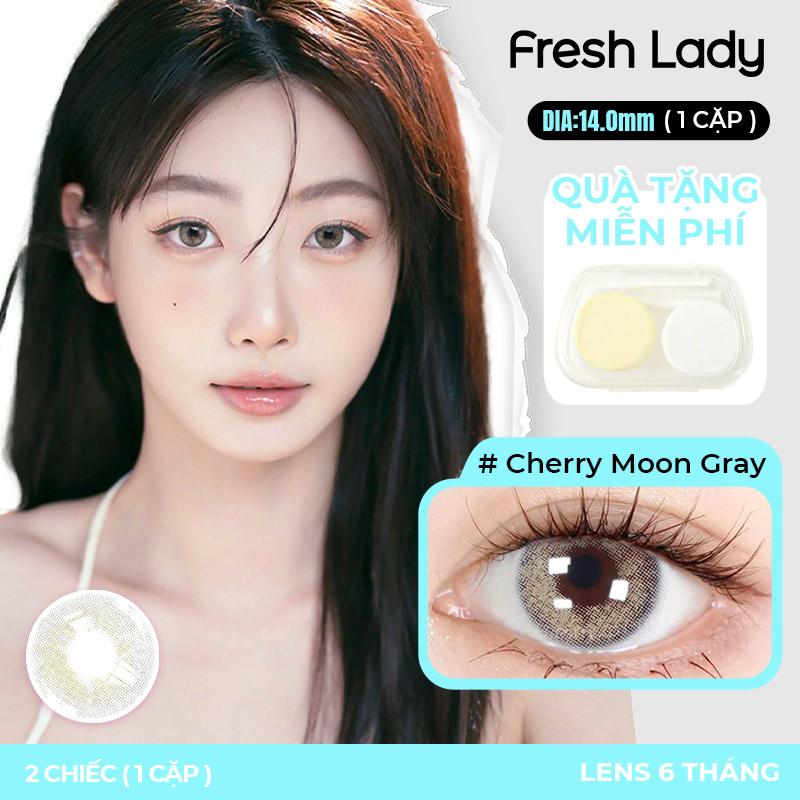 Cặp Kính Áp Tròng Freshlady màu Cherry Moon gray HSD 6 tháng 14.2mm Lens