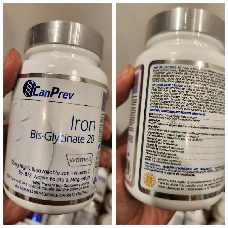 Viên uống bổ sung sắt Canprev Iron Bis Glycinate 20mg hỗ trợ sức khỏe, bổ máu 90 viên 4