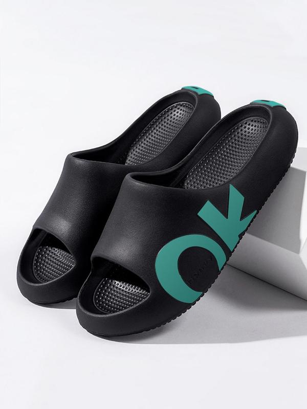 Women's Summer 2024 Fashionable Letter Pattern Slippers, 1 Pair Soft Lightweight Non-slip Home Slippers for Indoor and Outdoor Wear, Perfect Shoes for Women & Men 6