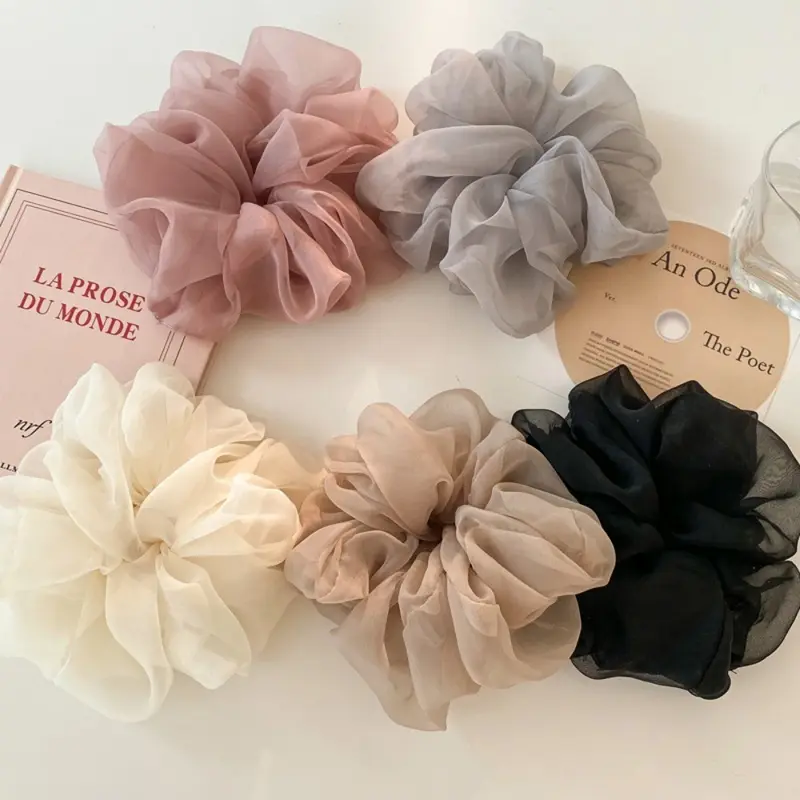 Scrunchie Voan, Phong Cách Ngọt Ngào Và Nhẹ Nhàng, Dây Buộc Tóc Thanh Lịch Và Dễ Phối Đồ Dây Buộc Tóc, Phong Cách Công Chúa Thanh Lịch Kiểu Pháp, Phụ Kiện Tóc Nữ Women 8