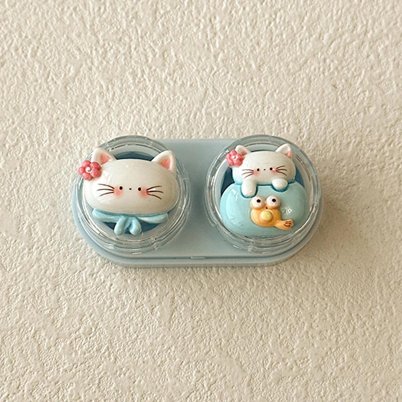 Product Introduction of Cute Contact Lens Case Portable Drawer-type Contact Lens Case With Tweezers And Suction Stick Cute Cartoon Animal Case 20