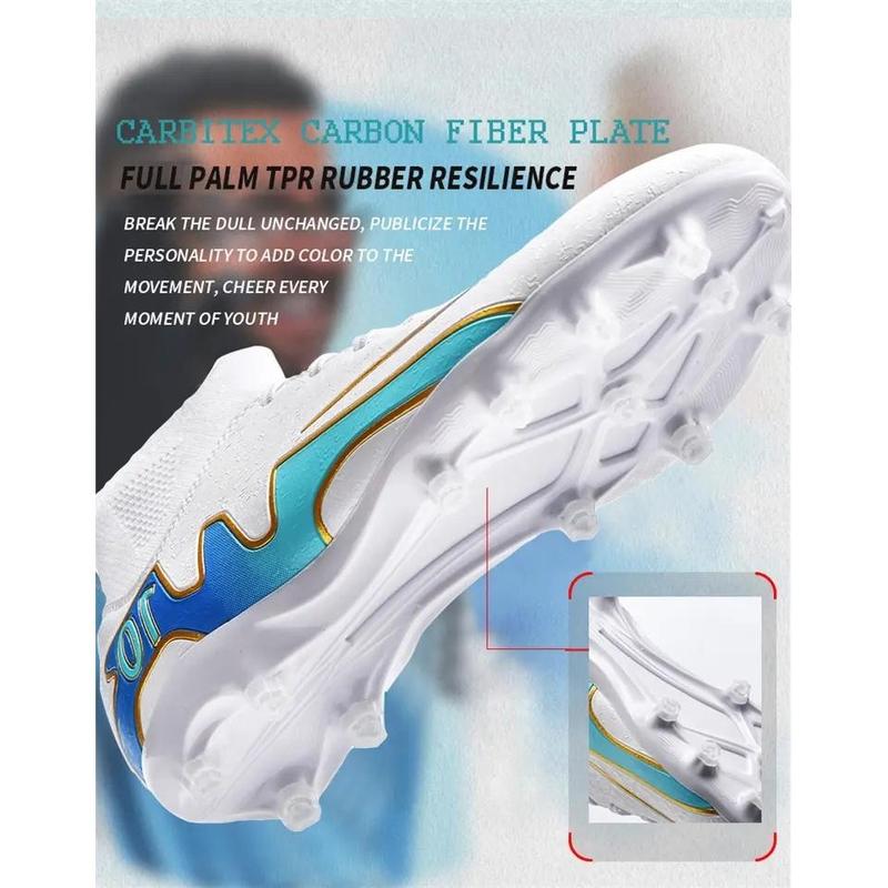 Product Introduction of Ready Stock AG Spike Football Boots 4 Colors High-Top Football Boots Spike Football Boots Anti-Slip Comfortable Grass Training Shoes Futsal Football Boots Adult Outdoor Grass Casual Shoes Anti-Slip Wear-Resist 42