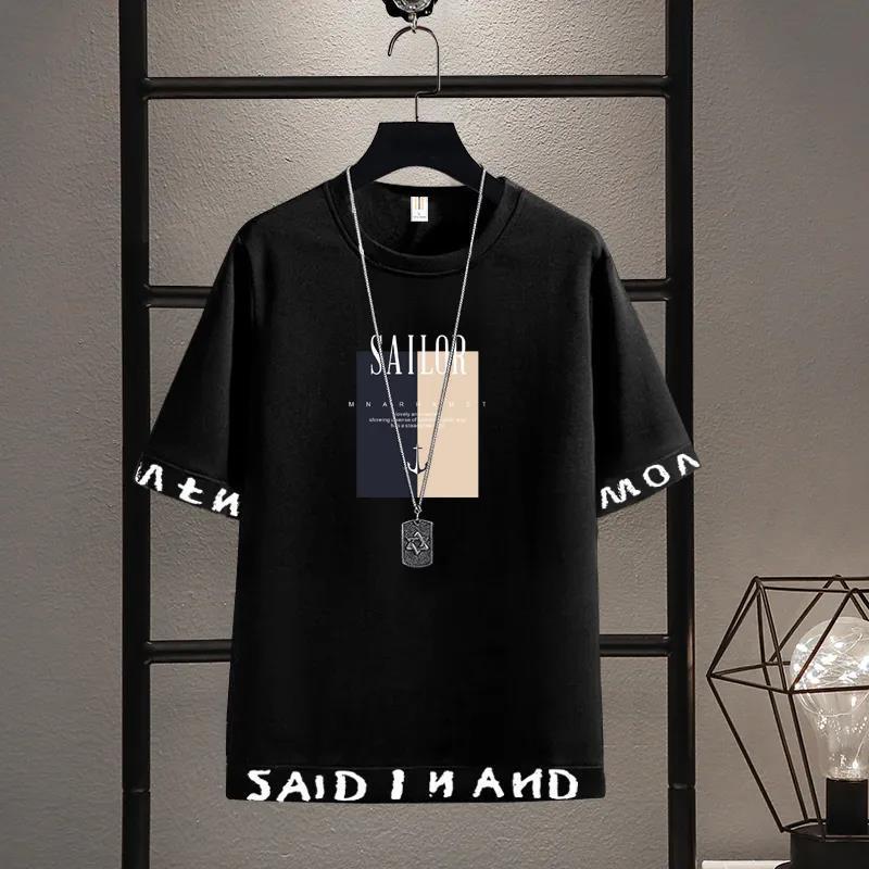 2025 New Trendy Two-Piece T-Shirt Summer Short Sleeve Set Men's Sports Casual Stylish Outfit Fashion Hot Sale 7
