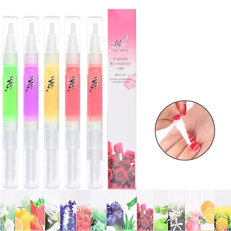 Product Introduction of Portable Floral Scent Cuticle Pen Brush Moisturizing Fruit Flavour Soften Nutrition Oil 2ML Cuticle Treatments 7