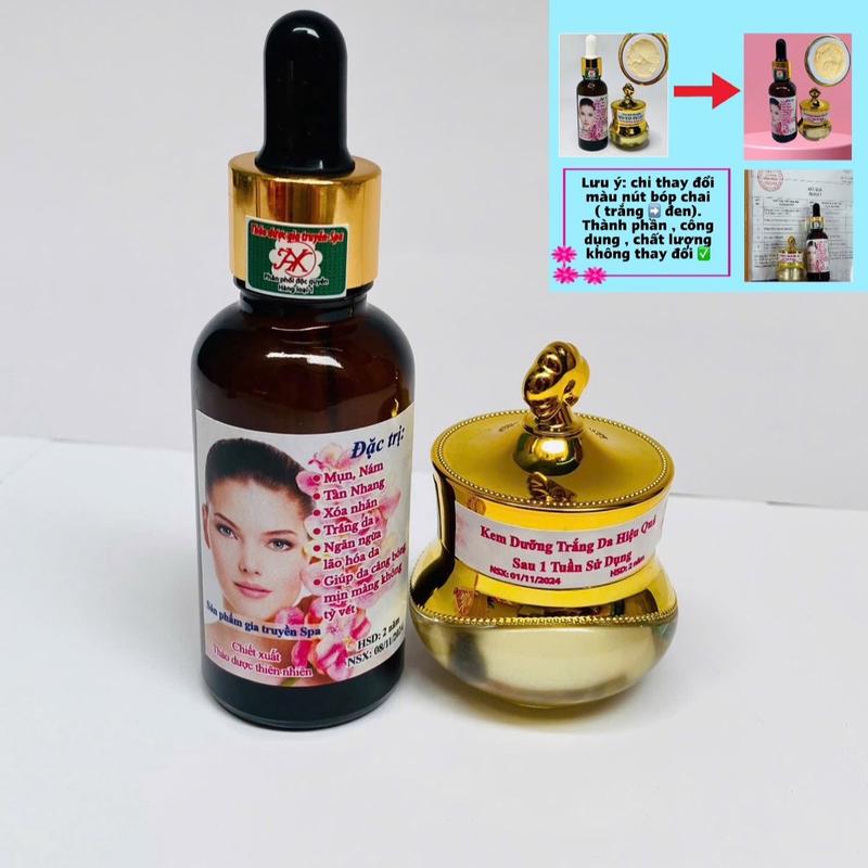  1Combo tái tạo thảo dược thiên nhiên gia truyền Cho tất cả mọi loại da gồm 1 chai serum tái tạo và 1 kem dưỡng Skincare Son kem taitao 