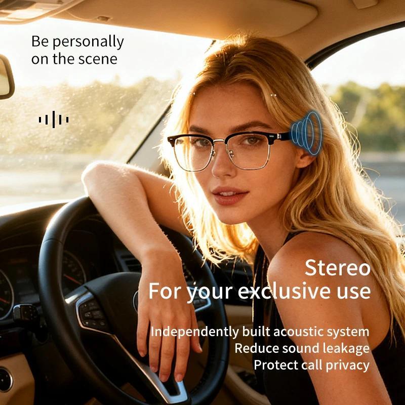 Smart Glasses Headset Wireless Bluetooth 5.0 Sunglasses Outdoor Sport Earphone Calling Music Eyeglasses App  Translator AI - Image 4