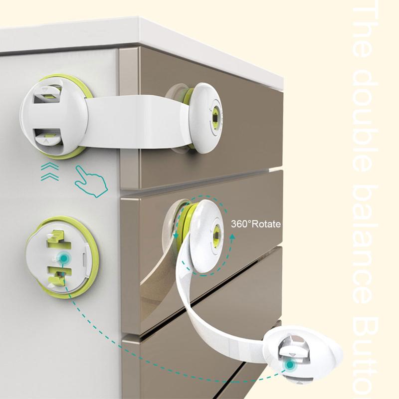 Product Introduction of 5Pcs Child Safety Locks Baby Proofing Cabinet Lock Mini Fridge Lock Child Proof Safety Locks for Cabinet Doors 360 Degree Rotation Babyproof Locks for Refrigerator Cabinets Drawers Closet Toilet Oven tO278 26