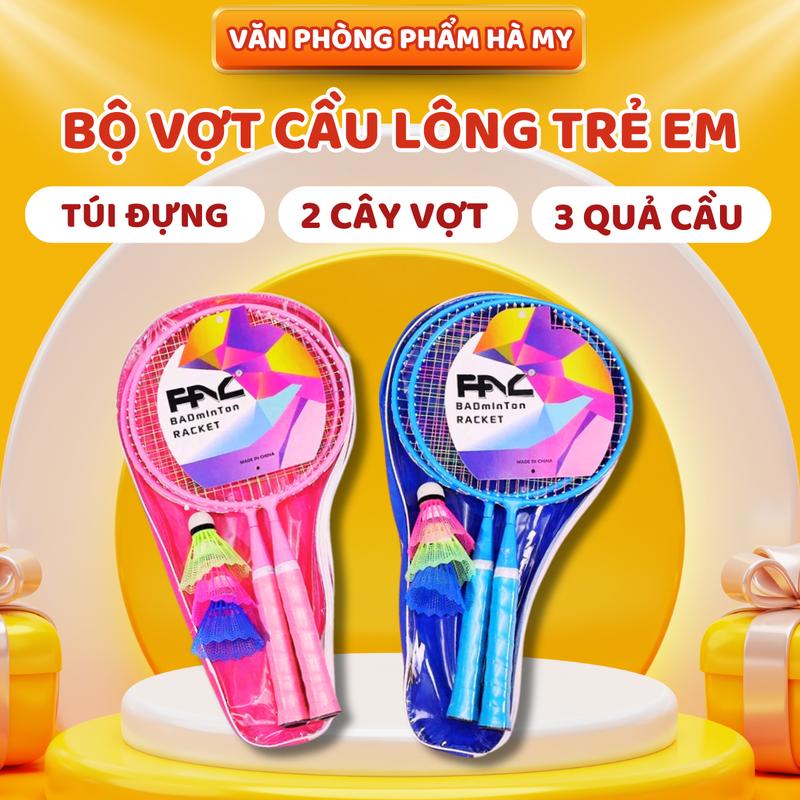 Bộ Vợt Cầu Lông Cho Trẻ Em - Gồm 1 Túi + 2 Cây Vợt + 3 Quả Cầu Nhựa Đồ Chơi Toy