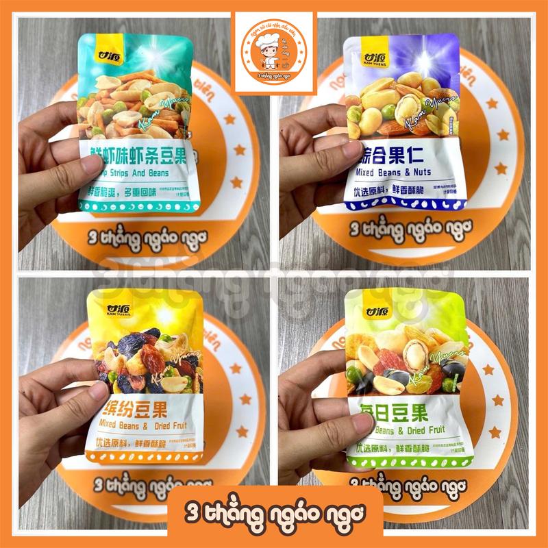 AFF 1Kg 32-35 gói Hạt Mix Dinh Dưỡng GANYUAN - Ngũ Cốc Mix Vị Các Loại Hạt Sấy Giòn