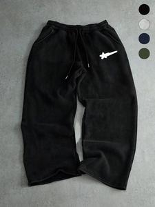Pantalones deportivos de pierna recta para hombre con estampado de letras y estrellas, moda urbana casual de corte regular, cómodos para uso todo el año. pantalones esenciales de corte. pantalones eptm