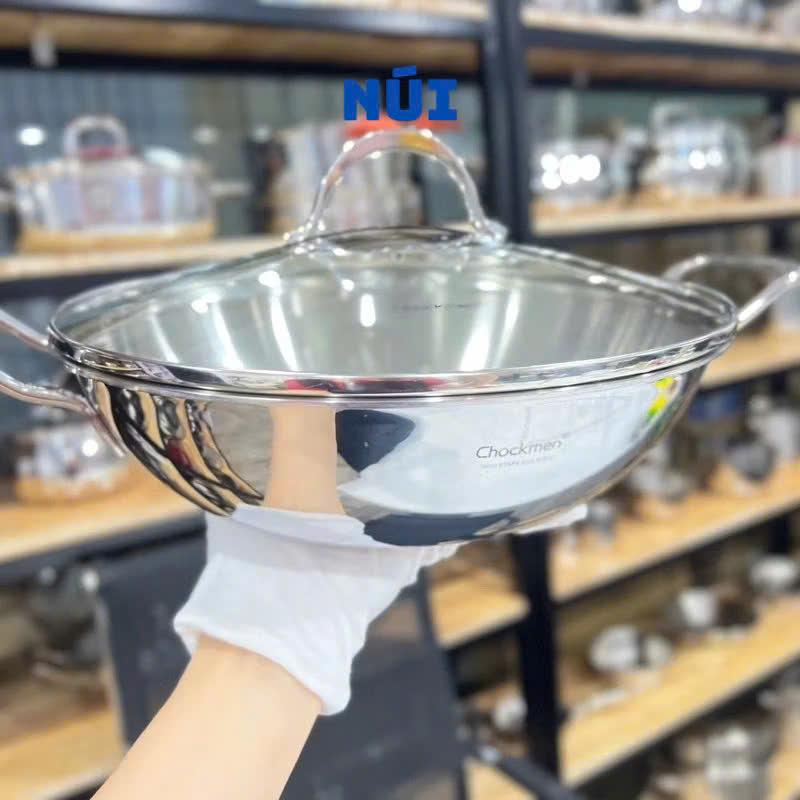 Chảo Xào Rán Sâu Lòng Hai Quai Chockmen size 26cm, Chảo Rán Bếp Từ CKM636