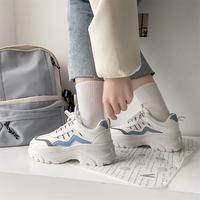 Gambar Beeyoo Sepatu Wanita Sneakers Korean Look Trendy Sepatu Kets Olahraga Casual Sepatu Cewek Karet Pink WD119 - Biru, 35 dari beeyoo Kota Tangerang 5 Tokopedia
