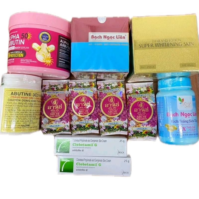 combo 11 món kem dưỡng trắng da body tẩy trắng bạch ngọc liên 1kg3 kem cốt Dưỡng Da Body Làm Đẹp Da Nữ Women