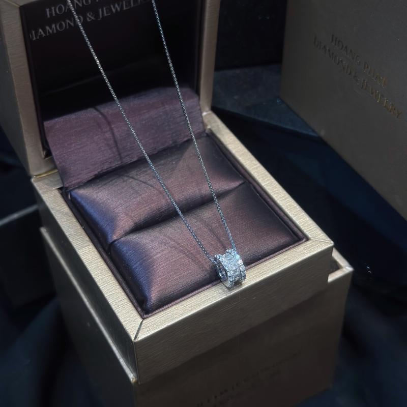 Trang Sức Dây Chuyền Bạc Mì Hộp Phối Mặt Xỏ Luồn Viền 2len Chạm Tấm Xi Kim (P165)