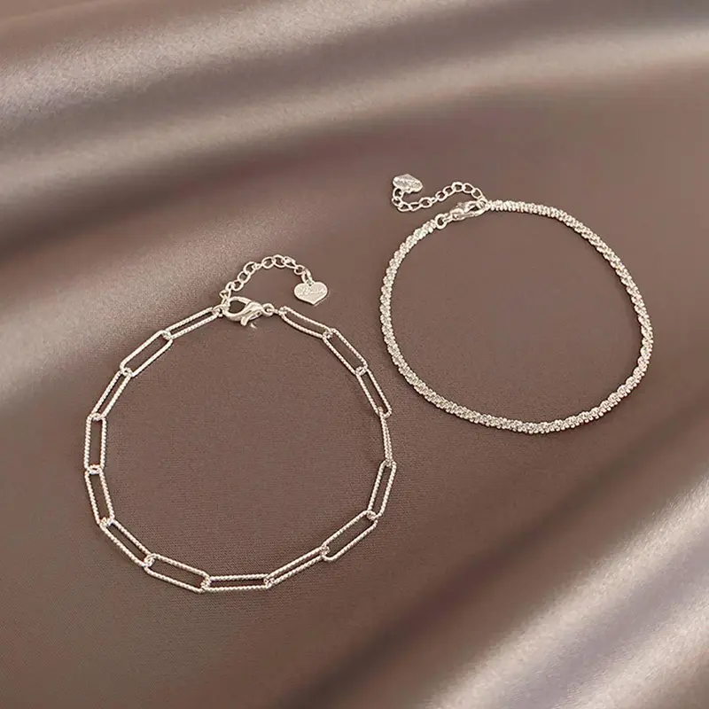 Vòng Tay Đơn Giản, Thời Trang Nữ, Có Thể Điều Chỉnh, Làm Bằng Hợp Kim, Phụ Kiện Quyến Rũ, Quà Tặng, Dễ Phối Đồ Và Thanh Lịch 0
