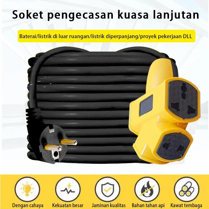 3600w Kawat & Kabel Listrik Gulungan Roll Dengan Saklar 30 Meter Sambungan Listrik Kabel Roll Kontra Arde Kabel Ekstensi Extension Cord Mendukung Kendaraan Listrik, Kabel Sambungan Multi Fungsi /Colokan Kabel Listrik /,Steker Kabel