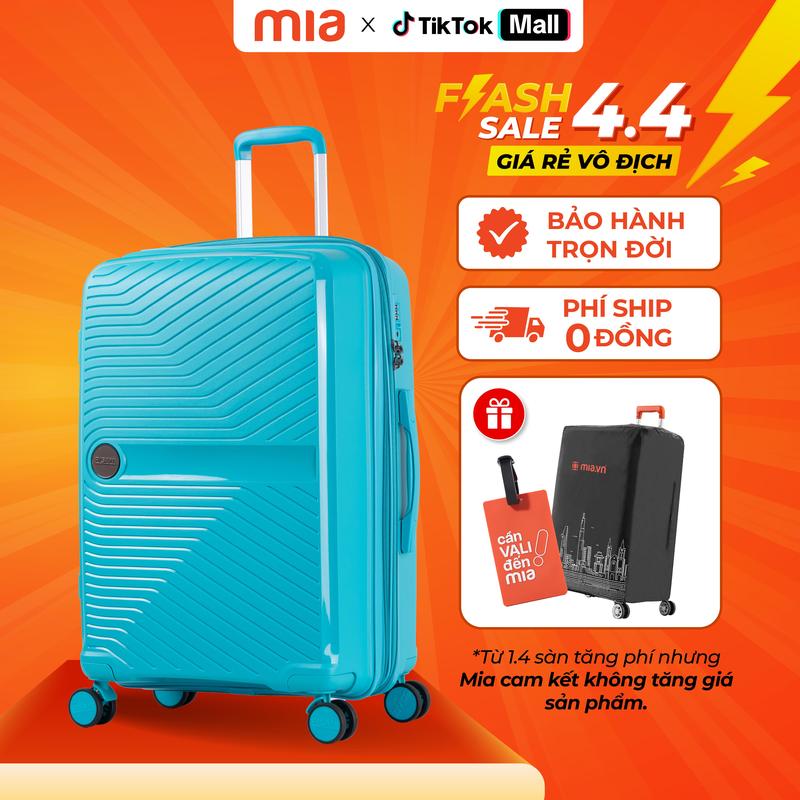 Vali Pisani DEMILI size 20/24/28 Nhựa PP Hạn Chế Bể Vỡ, Dây Kéo Đôi, Ngăn Nới Rộng, Khoá TSA chuẩn Hoa Kỳ, MIA miễn phí BẢO HÀNH TRỌN ĐỜI