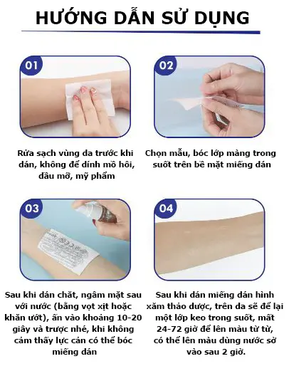 Hình xăm 15 ngày full tay chống nước QB-011, miếng dán hình xăm thảo dược bền màu 1