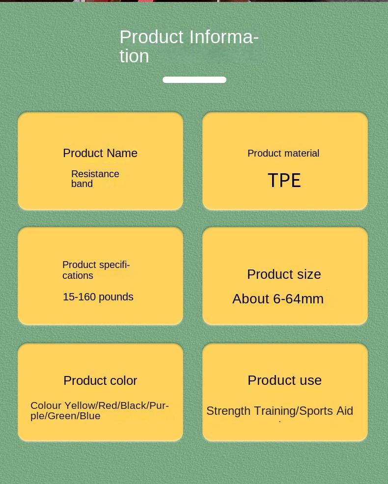 Product Introduction of Portable Fitness Band Kit - 5-Level TPE Bands + Pilates Bar + Yoga Strap, Full Body Workout for Travel/HIIT/Physical Therapy 7