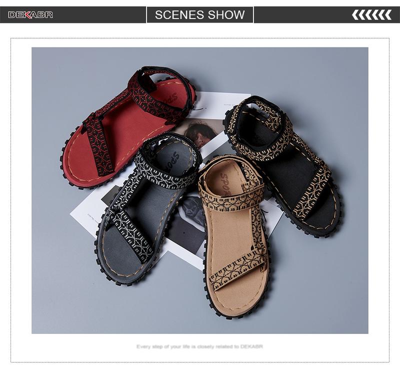 Product Introduction of DEKABR Brand 2024 New High Quality Summer Comfortable Sandals Beach Sandals Men Casual Shoes Non-Slip Breathable Size 40-45 43