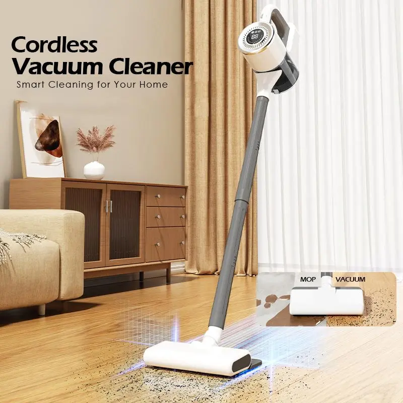 Cordless Vacuum Cleaner, Stick Vacuum with LCD Display, Lightweight Handheld Vacuum for Pet Hair, Floor, Carpet, Rechargeable Vacuum Cleaner for Home, Home Essentials 6