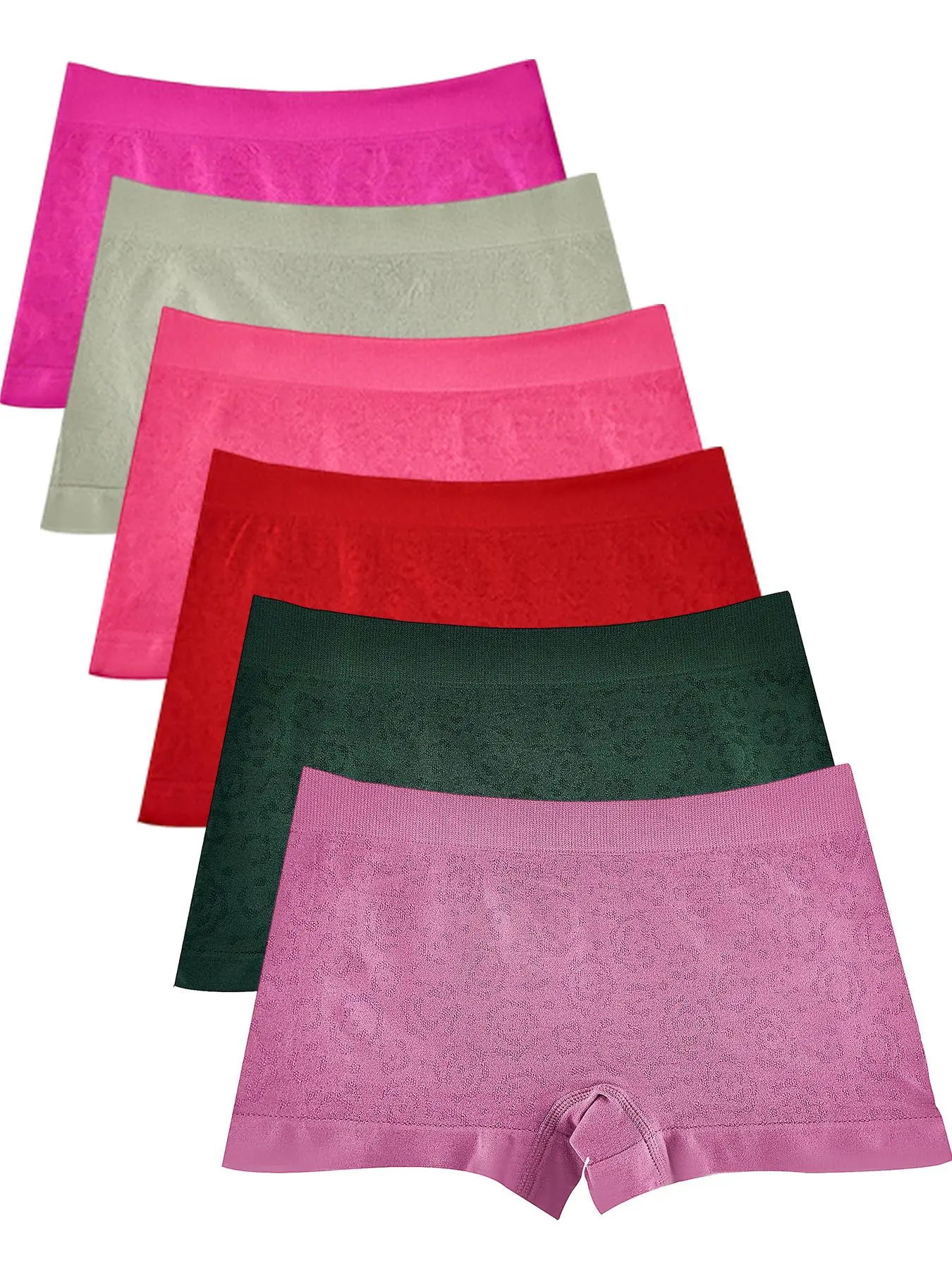 Women's Plain Drop Waist Boyshorts, Pastel  Minimalist Stretchy Seamless Panties, Underwear for All Seasons