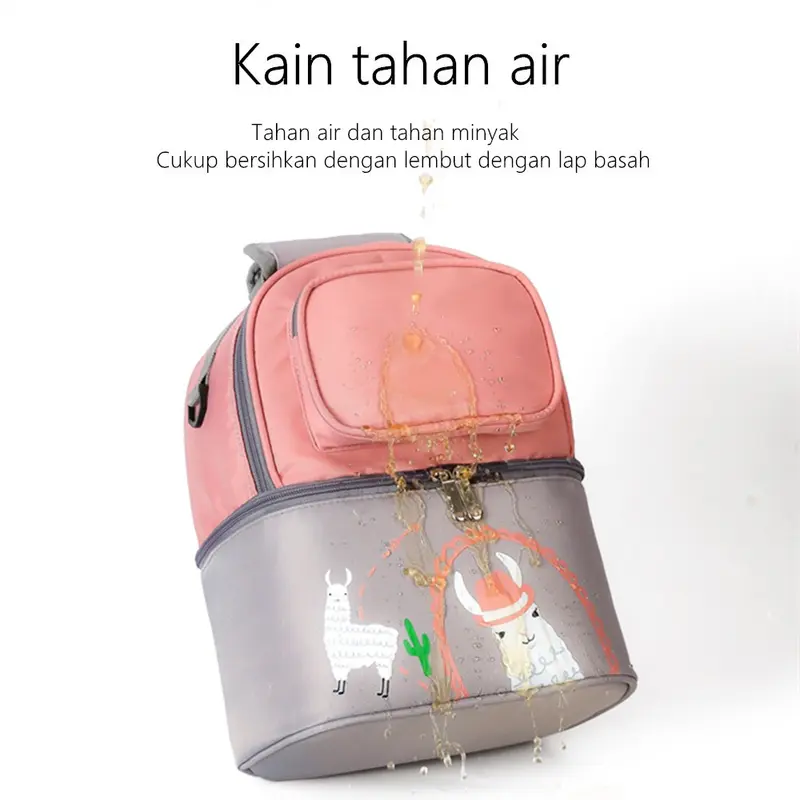 Mocababy Tas ASI cooler bag ASI tas penyimpanan asi diaper bag sling cooler bag Tas susu multifungsi tas makan siang dua lapis ASI tas Ransel Bags Bayi 2