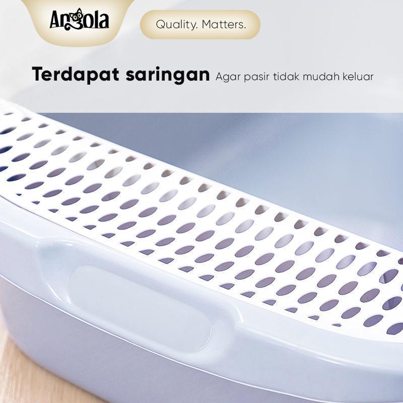 Product Introduction of ANGOLA Cat Litter Box M06 Tempat Bak Pasir Kucing Tempat Pup Toilet Kucing 3