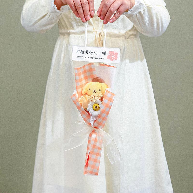 Product Introduction of Kawaii Sanrio Hello Kitty Bouquet My Melody Kuromi Cinnamoroll Plush Doll Toy Valentine's Day Christmas Gifts 22