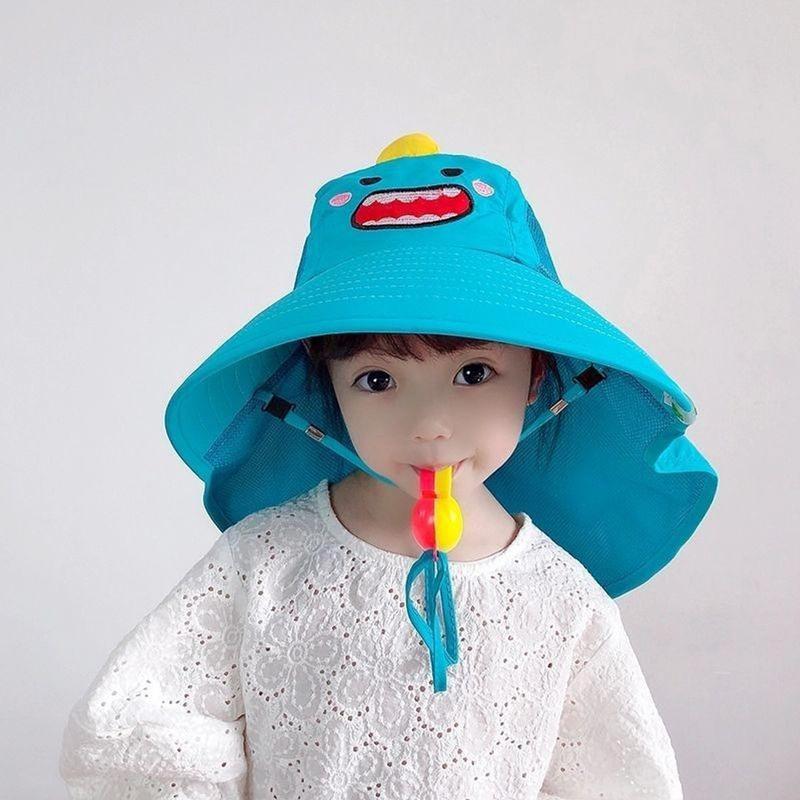 Mũ chống nắng cho bé trai bé gái đi biển đi biển chống tia UV có lưới thoáng mát mũ vành lớn siêu to rộng 4